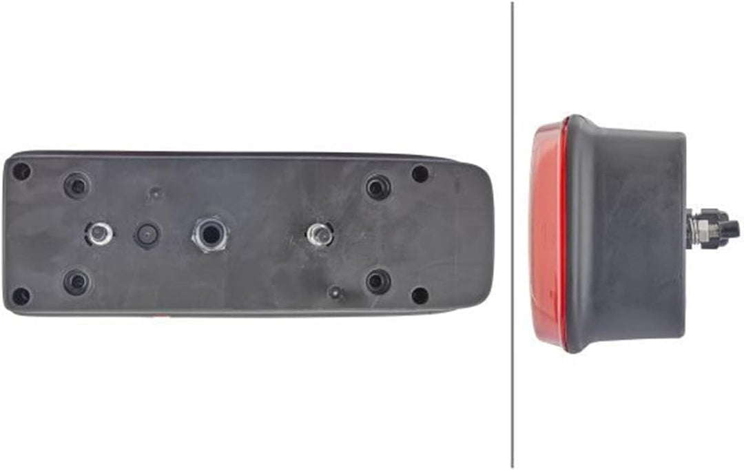 HELLA - Heckleuchte - EasyConn I - Glühlampe - 24V - Anbau/geschraubt - Lichtscheibenfarbe: mehrfarb