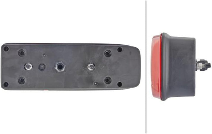 HELLA - Heckleuchte - EasyConn I - Glühlampe - 24V - Anbau/geschraubt - Lichtscheibenfarbe: mehrfarb