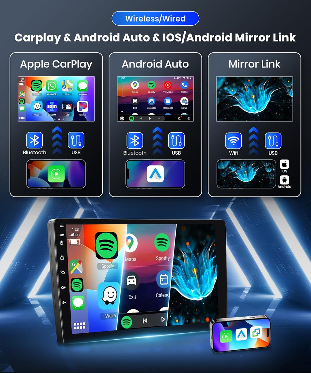 4G+64G Wireless Carplay Android Autoradio für Mercedes Benz ML GL W164 ML350 ML500 GL320 X164 ML280