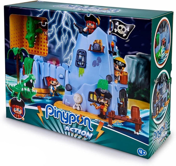 Pinypon Action - Pirateninsel von Captain Cayman mit 2 Figuren für Jungen und Mädchen von 4 bis 8 Ja