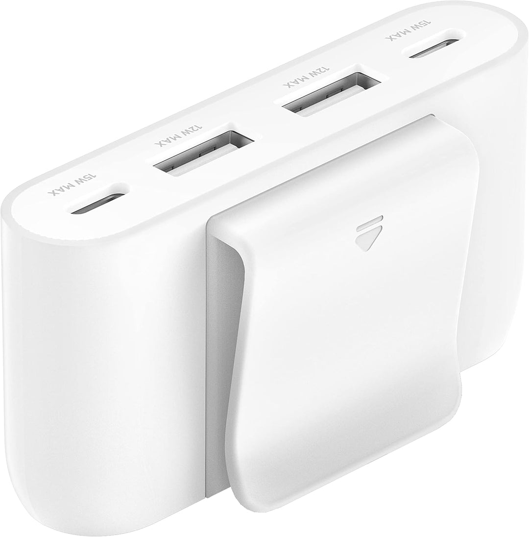 Belkin 4-Port USB-Splitter mit 2-m-Kabel, 2 USB-C- und 2 USB-A-Ports, USB-Adapter mit 30 W Leistung,