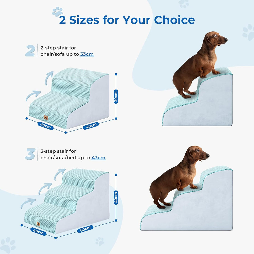 Hundetreppe für kleine Hunde, 2 Stufen 30cm Hoch Haustiertreppe, Waschbar rutschfest, Katzentreppe f