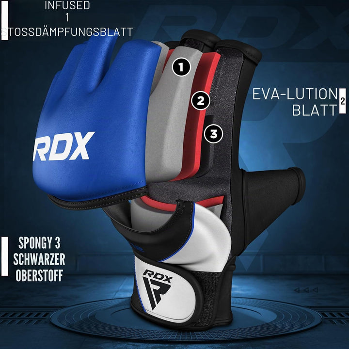 RDX Profi MMA Handschuhe Grappling Sparring Training, Maya Hide Leder, Kickboxen Kampfsport Gepolste