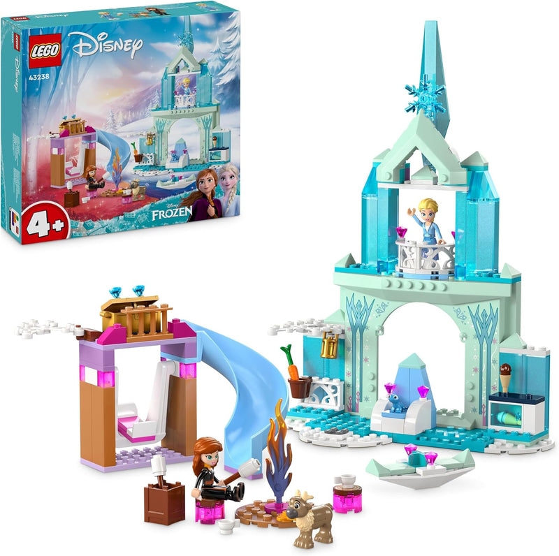 LEGO Disney Frozen Elsas Eispalast, Eiskönigin-Schloss-Spielzeug mit Prinzessin ELSA und Anna Puppen