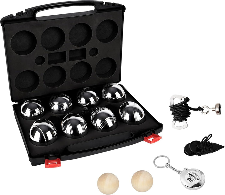 Boccia Kugeln Set 8 Boule Kugeln Set, Petanque-Kugeln Set Kugel/Petanque Set mit PP-Aufbewahrungsbox