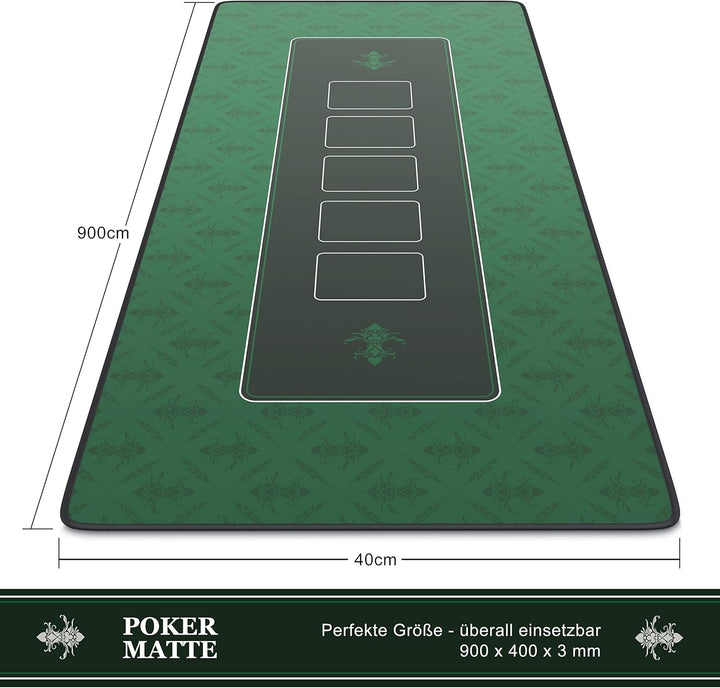 CSL - XXL Mauspad Gaming Titanwolf 900 x 400mm - XXL Poker Mousepad gross im Poker Stil - Tischunter