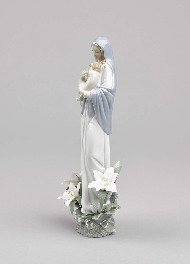 LLADRÓ Figur Madonna Der Blumen. Jungfrau Maria. Porzellan.