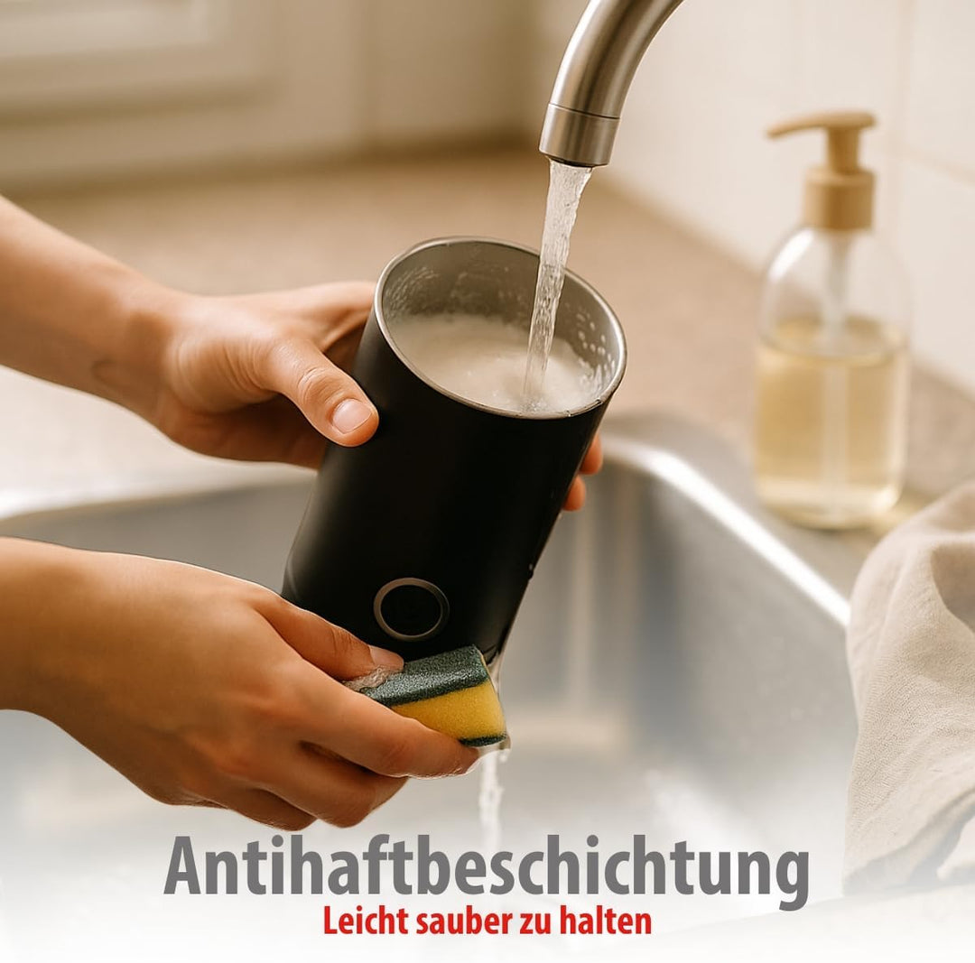 alpina Elektrischer Milchaufschäumer - 230V/450W - 3-in-1 Milchschäumer - Aufschäumer 300 ML - Kalte