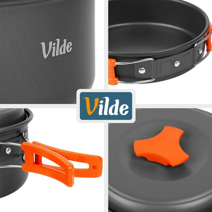 Vilde Camping Kochgeschirr Set Aluminium 10 teilig