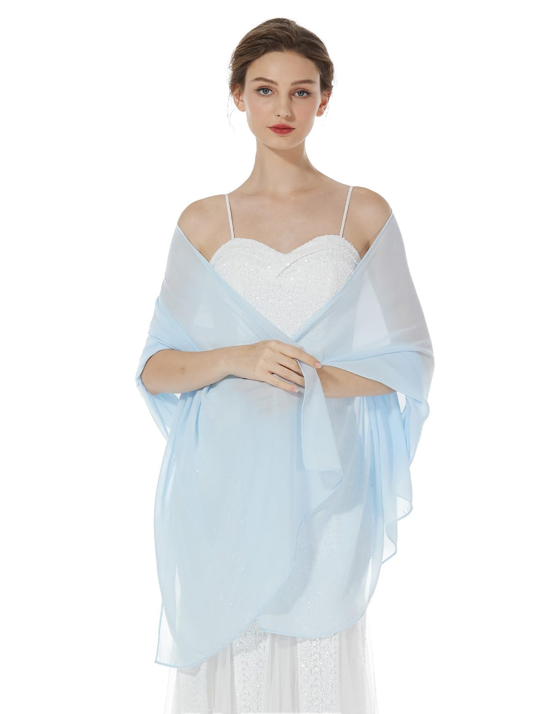 BEAUTELICATE Chiffon Schal Stola Damen Festlich Elegante Tücher Schultertuch Stola für Abendkleider