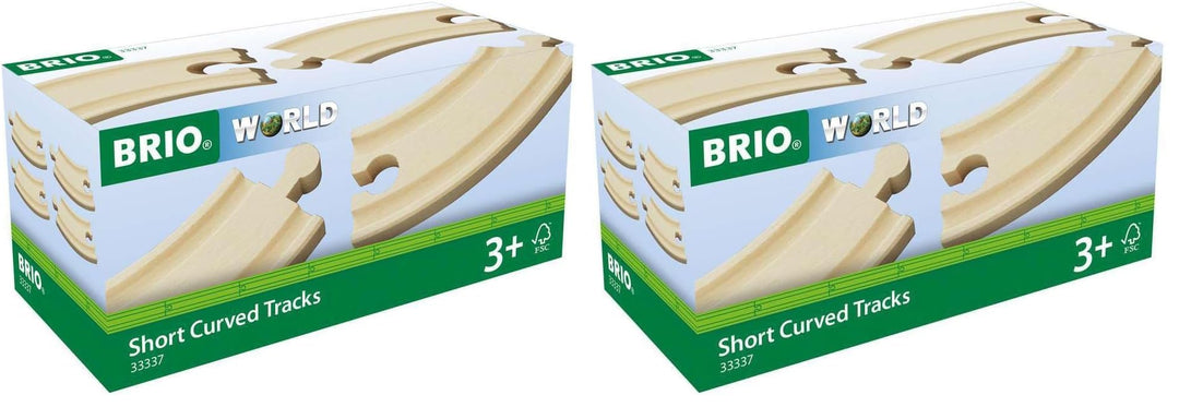 BRIO World - Kurze Gebogene Gleise (E1) (Packung mit 2) White Einheitsgrösse (Packung mit 2), White