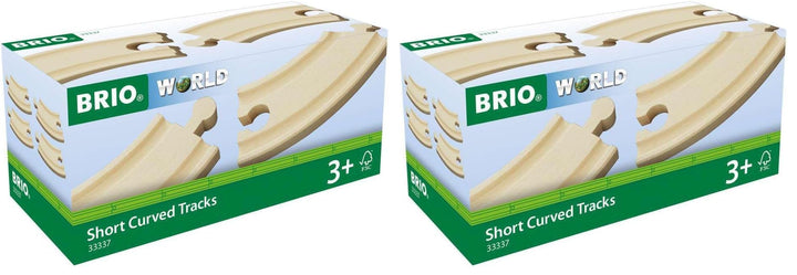 BRIO World - Kurze Gebogene Gleise (E1) (Packung mit 2) White Einheitsgrösse (Packung mit 2), White