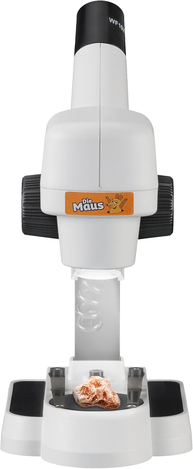 DieMaus Mikroskop mit LED-Beleuchtung, 20x Vergrösserung, Leicht und Tragbar, für Kinder ab 6 Jahren