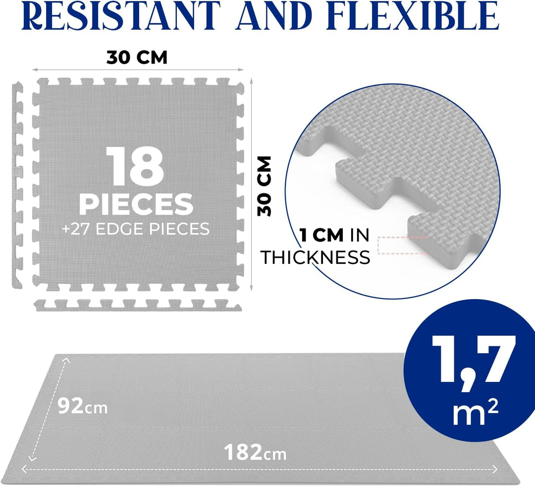 Ediesi, Bodenschutzmatte Fitness, Puzzlematte Boden, Pool Schutzmatte, Home Gym, Tatami, Gummimatte,