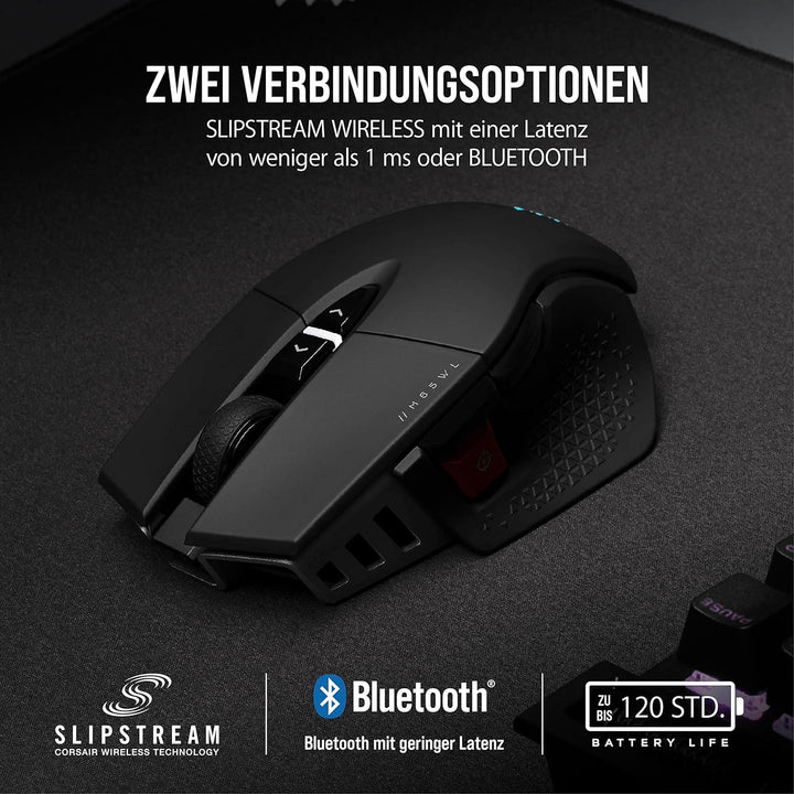 CORSAIR M65 RGB ULTRA WIRELESS Tunable FPS Gaming Mouse - 26.000 DPI - Sub-1ms Wireless - Gewichtssy