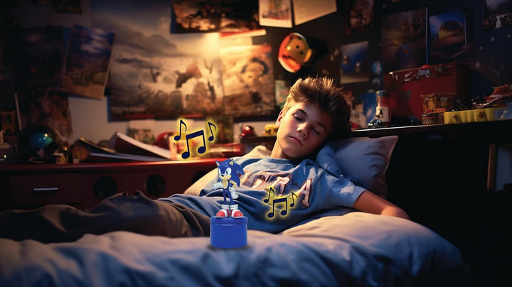 Lexibook, SEGA Sonic The Hedgehog, Nachtlicht mit Lautsprecher, Weiches Licht, Batteriebetrieben, Bl