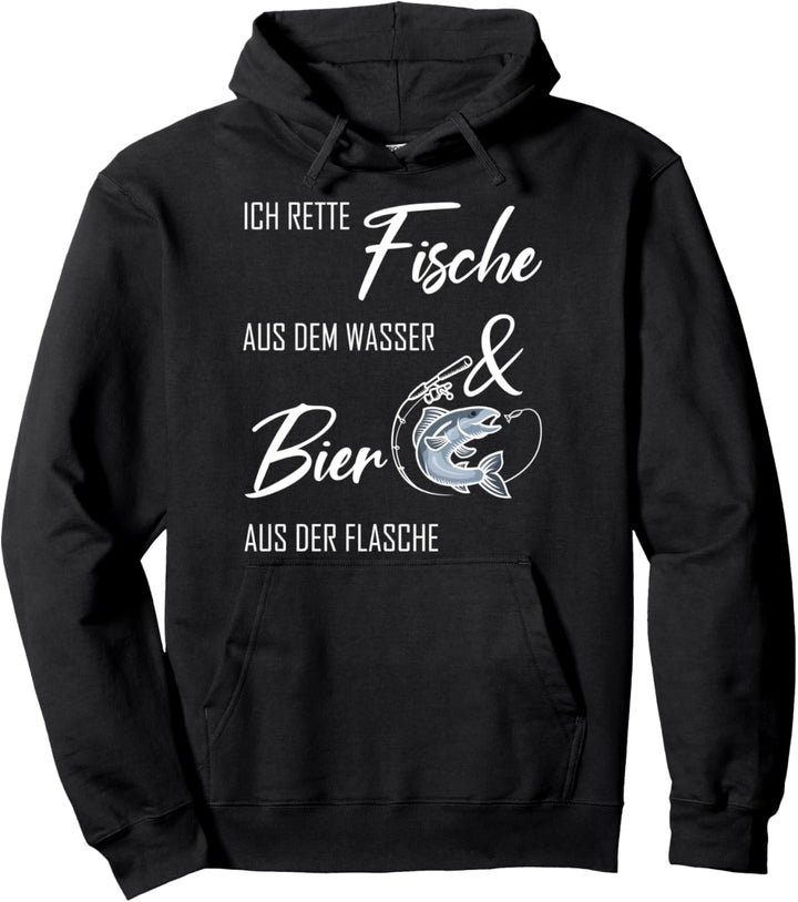 Lustiges Angler Geschenk Fisch Angelsport Pullover Hoodie