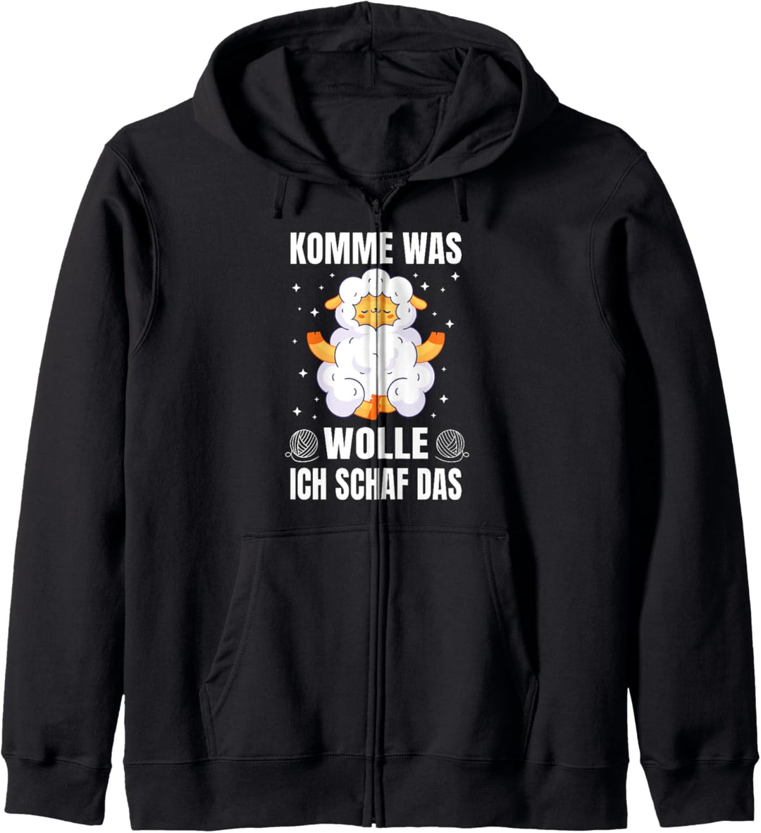Komme was Wolle ich Schaf das Schafe Bauern Bauernhof Schaf Kapuzenjacke