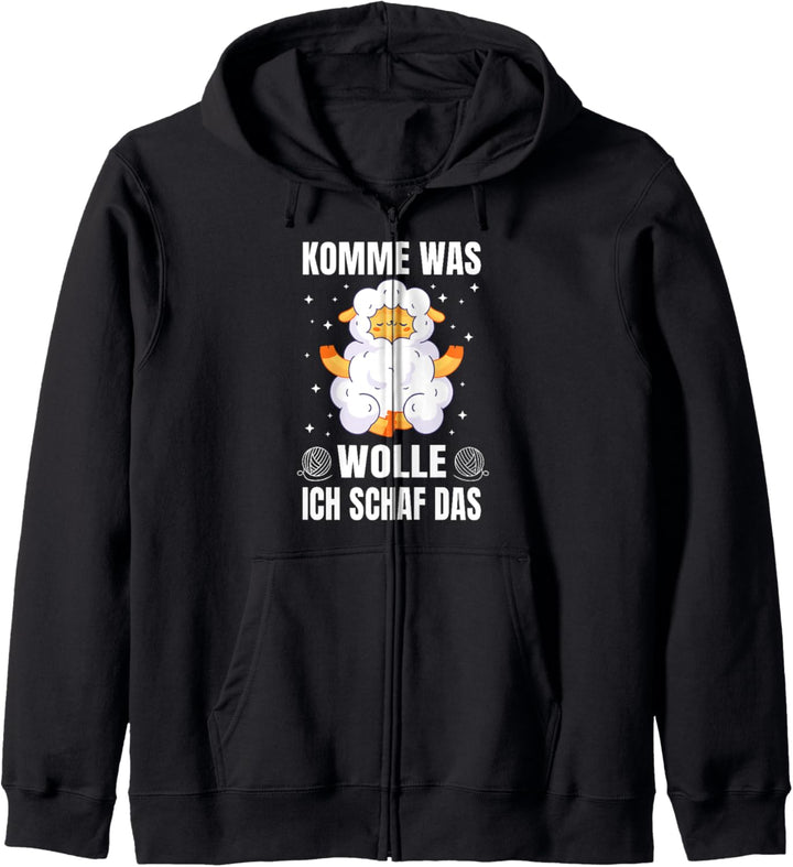 Komme was Wolle ich Schaf das Schafe Bauern Bauernhof Schaf Kapuzenjacke