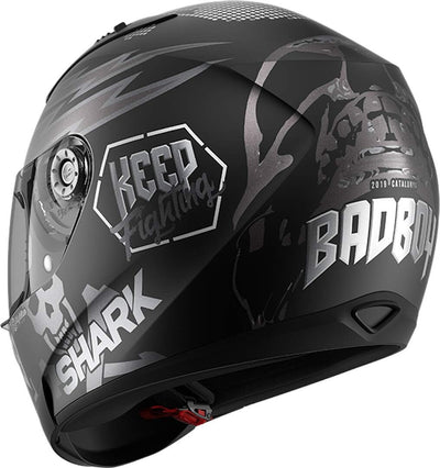 Shark Herren Ridill Catalan Bad Boy Motorradhelm XS Mattschwarzes Anthrazit, XS Mattschwarzes Anthra