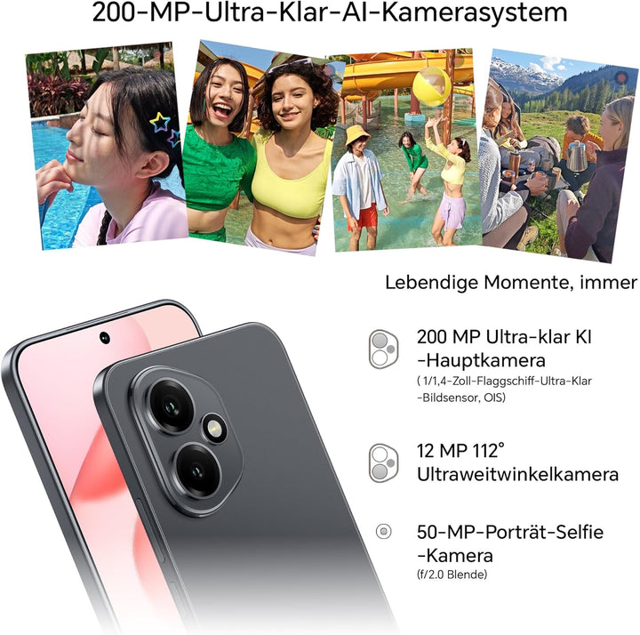 HONOR 400 Smartphone 5G, 256GB/8GB RAM, Simlockfrei Android-Handy (200MP AI-Kamer, 6,55 Zoll AMOLED