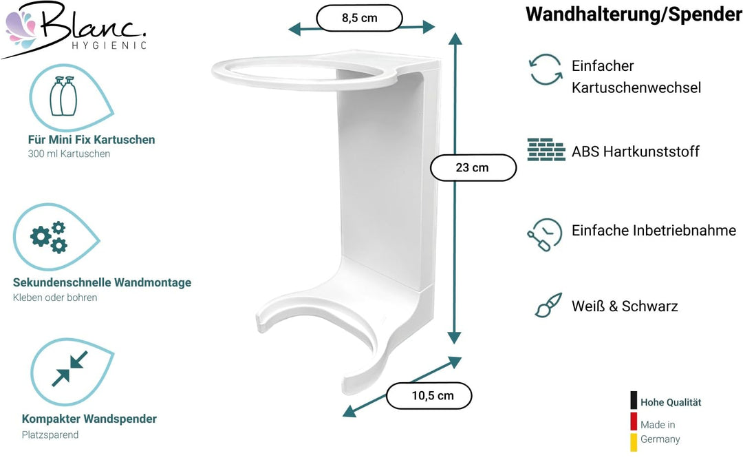SET – Feuchttuch aus der Flasche 2 × 300 ml + 2 × Wandhalterung | Intim Reinigungs- & Pflegeschaum f