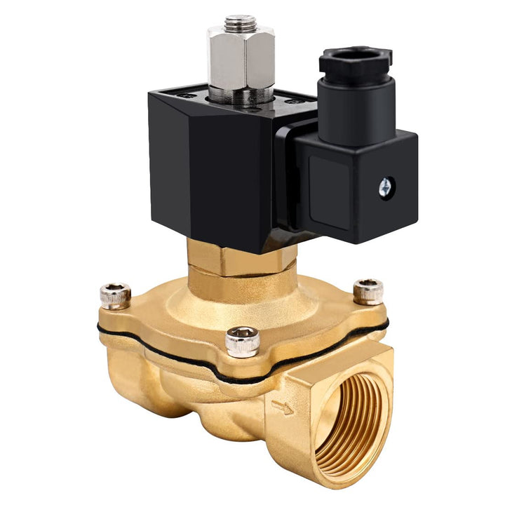 Heschen Elektrisches Magnetventil aus Messing, 2W-250-25K, PT1 DC12 V, direktes Wasser, Luft, Gas, n