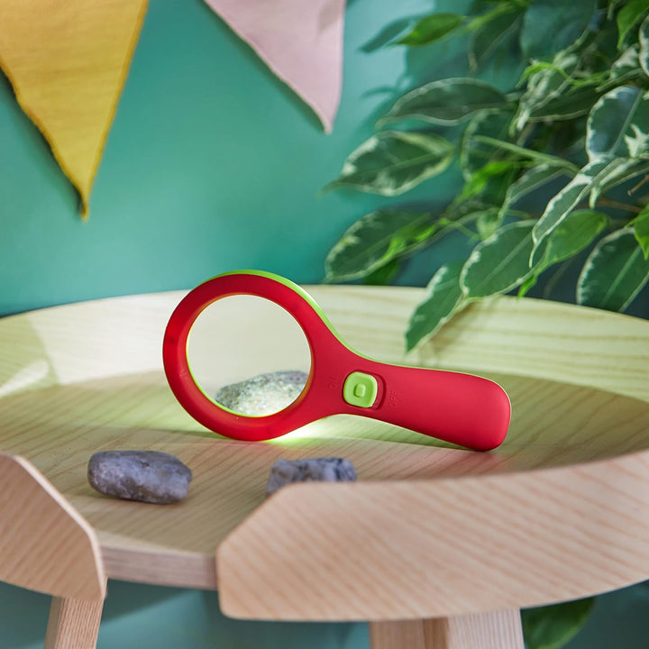 moses. Krabbelkäfer Lichtlupe, Lupe mit Licht für Kinder ab 3 Jahren, Mit 3 LEDs (Packung mit 2) ['R