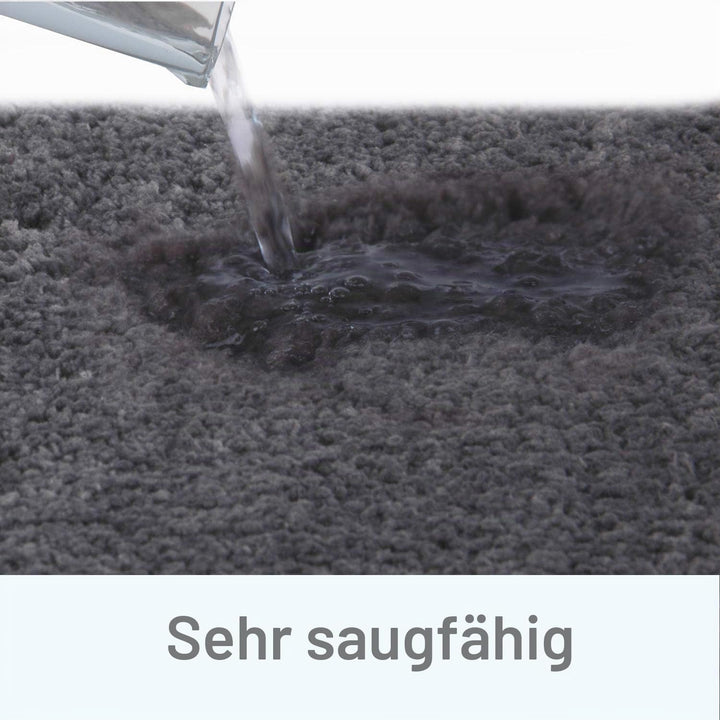 FCSDETAIL Rutschfeste, Hochflor Badteppiche 70X120 cm, Maschinenwaschbare Badematte, Badvorleger mit