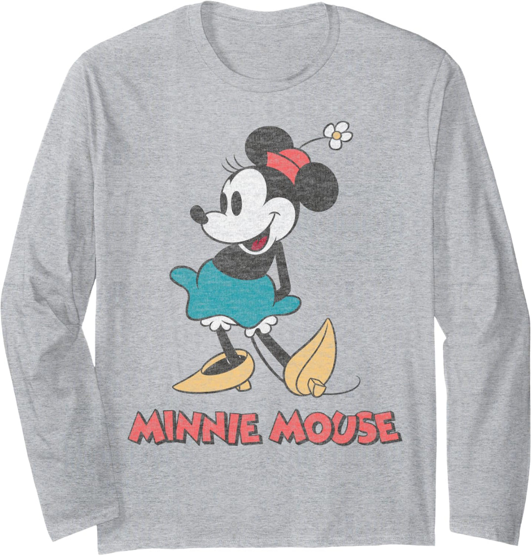 Disney Mickey And Friends Minnie Mouse Vintage Portrait Langarmshirt