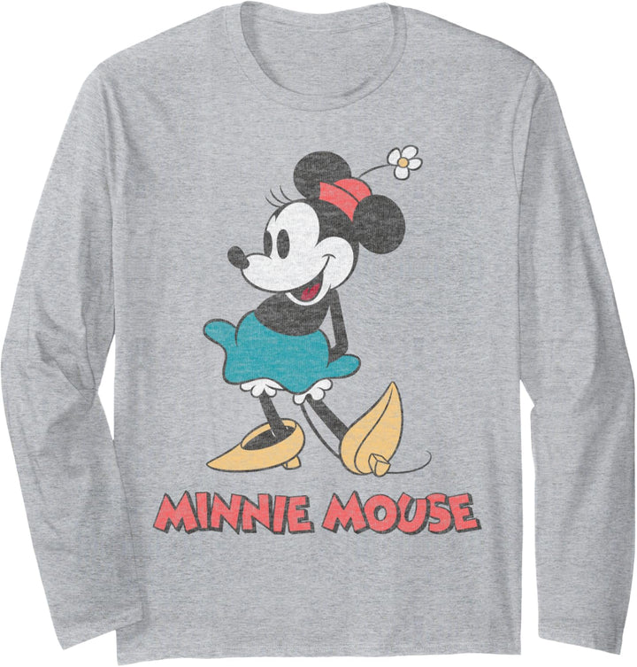 Disney Mickey And Friends Minnie Mouse Vintage Portrait Langarmshirt