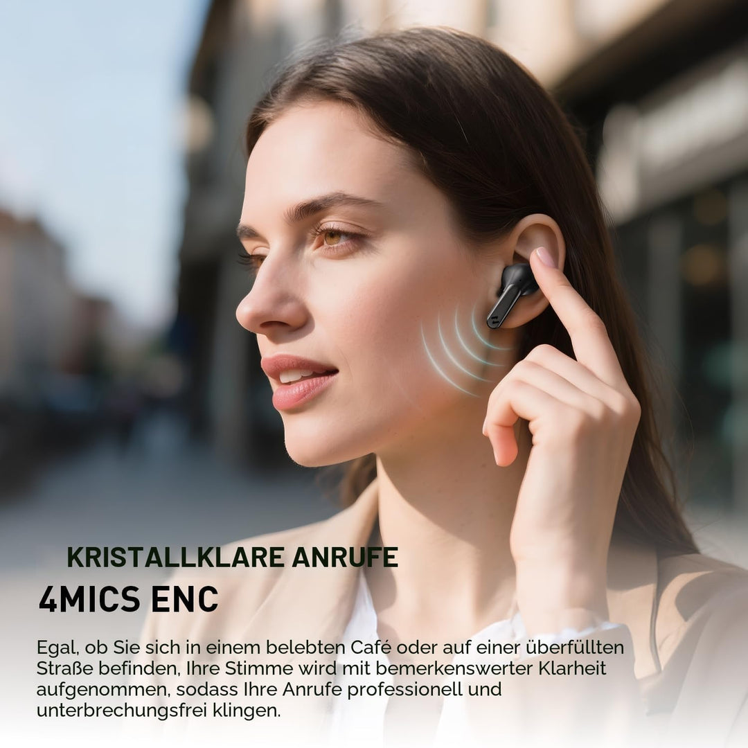 havit Active Noise Cancelling Wireless Earbuds, Bluetooth 13.7 cm Ear Headphones, 3D Bass Stereo Wir