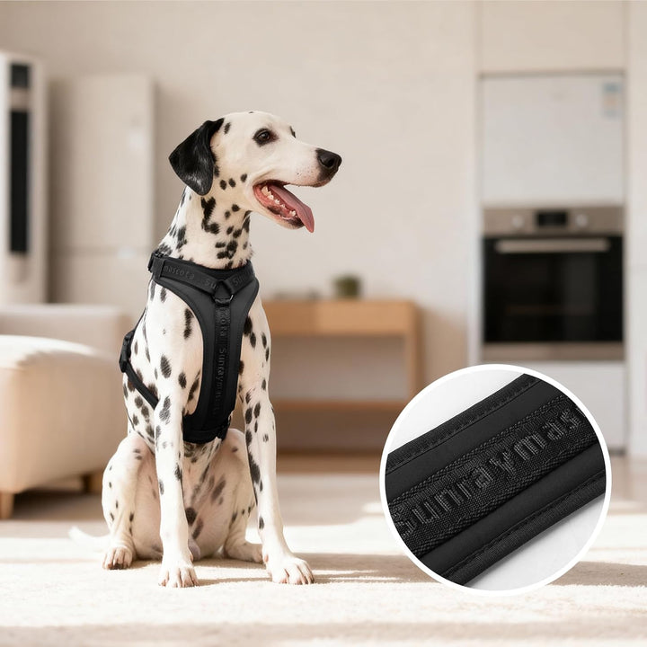 No Pull Hundegeschirr mit weicher Lycra-Polsterung, atmungsaktiver Komfortweste aus Mesh, Verstellba