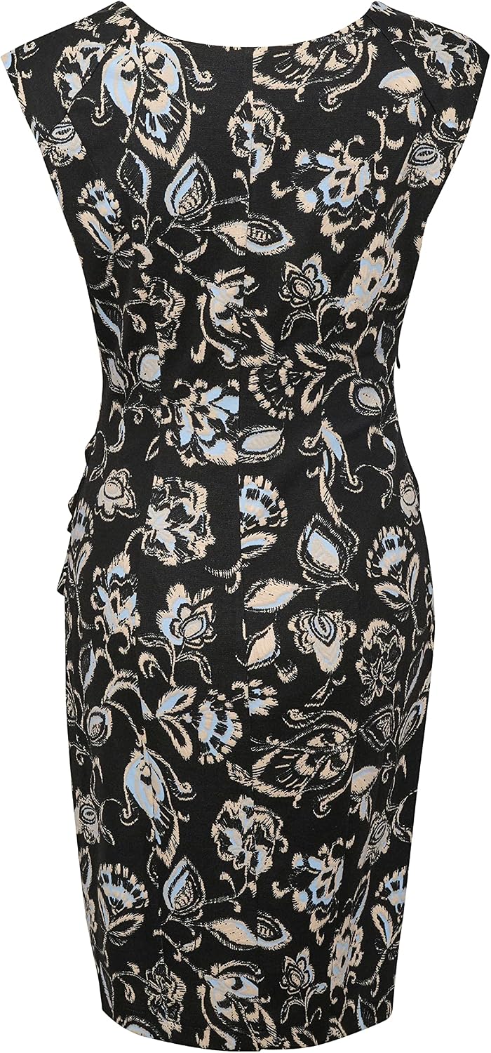 Kaffe Damen Kairma India Lässiges Kleid M Schwarz/Windsurfer/Grau, M Schwarz/Windsurfer/Grau