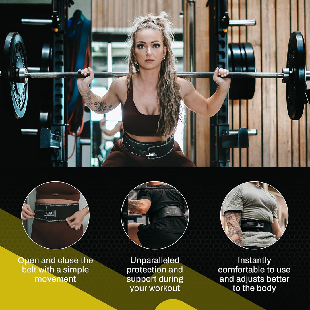 Lever Belt 10mm, Powerlift Gürtel, 100% Leder, Gewichtlifting Belt Strap, Gürtel für Krafttraining X