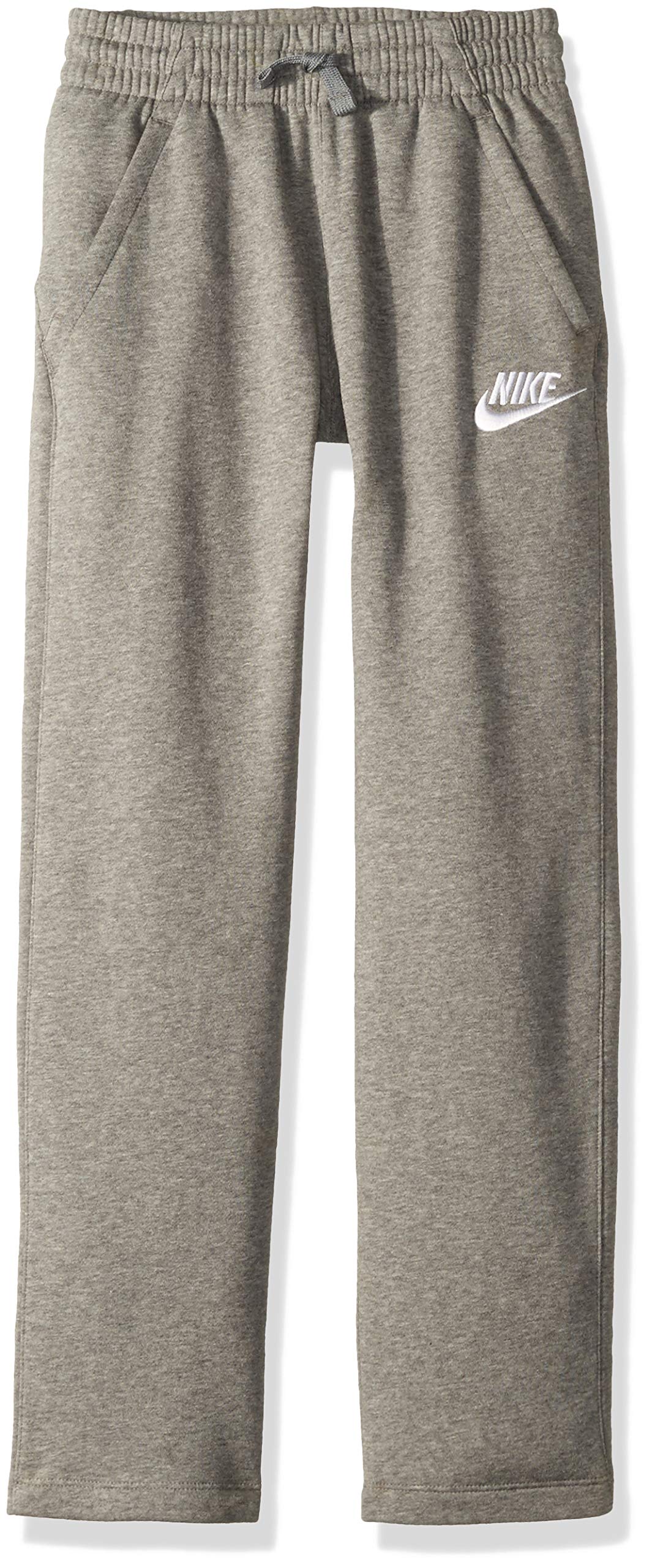 Nike Jungen Boy's NSW Club Open Hem Fleece Pant Fa18 Hose M Carbon Heather/White, M Carbon Heather/W