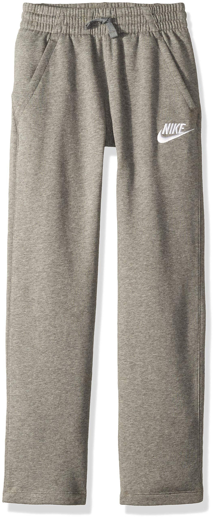 Nike Jungen Boy's NSW Club Open Hem Fleece Pant Fa18 Hose M Carbon Heather/White, M Carbon Heather/W