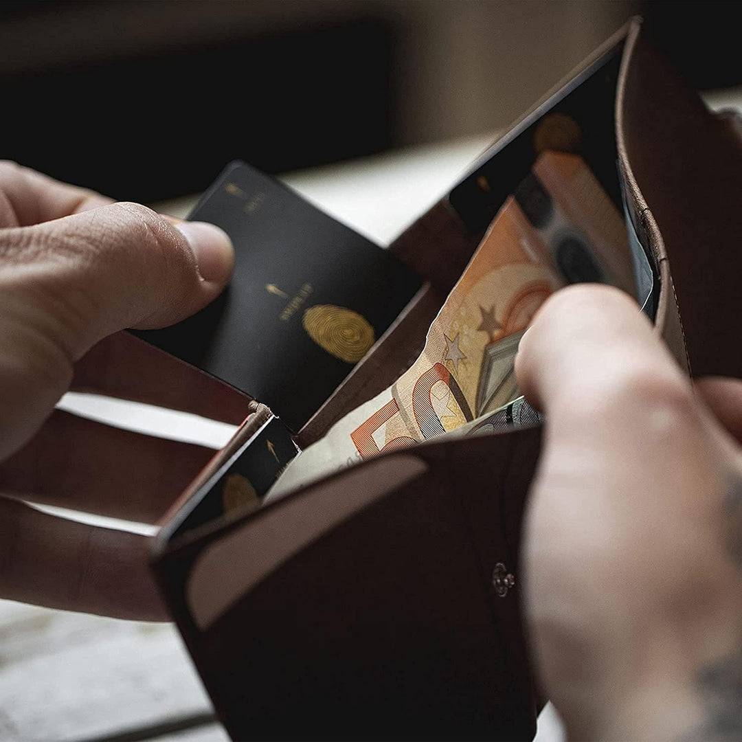 DONBOLSO Wallet NextGen Leder I Slim Wallet mit Münzfach I Geldbeutel mit RFID Schutz I Kartenetui b
