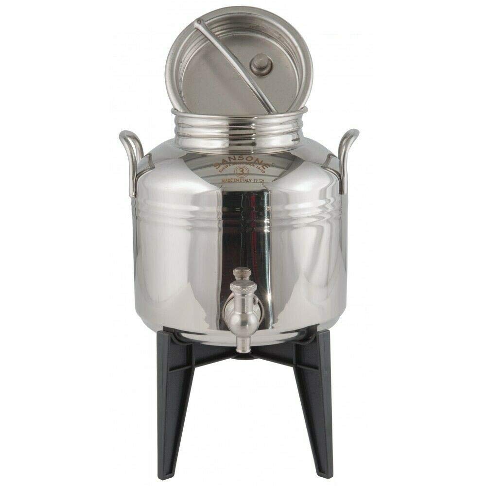 Sansone Edelstahl Getränkespender 3 Liter, 3 l