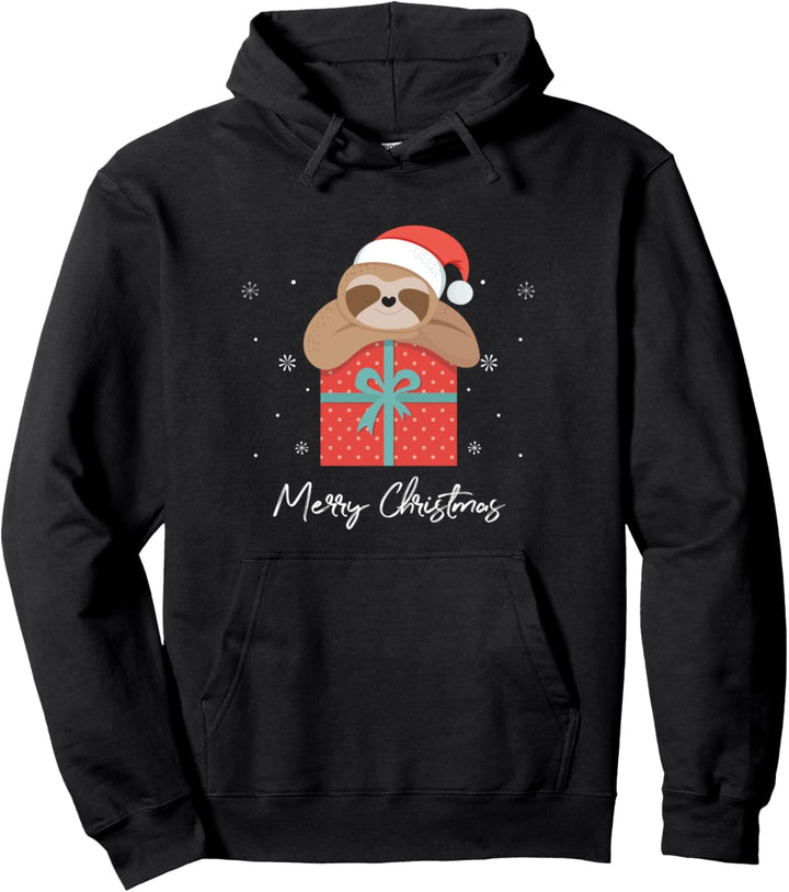 Frohe Weihnachten Faultier Grosse Weihnachtsfeiertage Pullover Hoodie