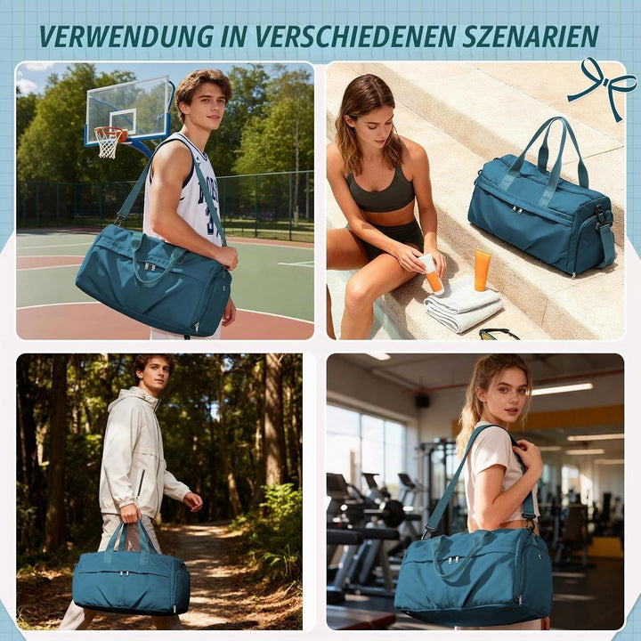 HYC00 Sport Duffel Bag Damen Sporttasche mit Schuhfach Reisetasche Damen Weekender Travel Bag Handge