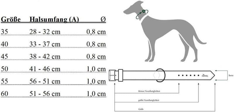 HUNTER Round & Soft Hundehalsband, Leder, Nappa, rundgenäht, weich, 40 (S), schwarz 40 (S) schwarz,