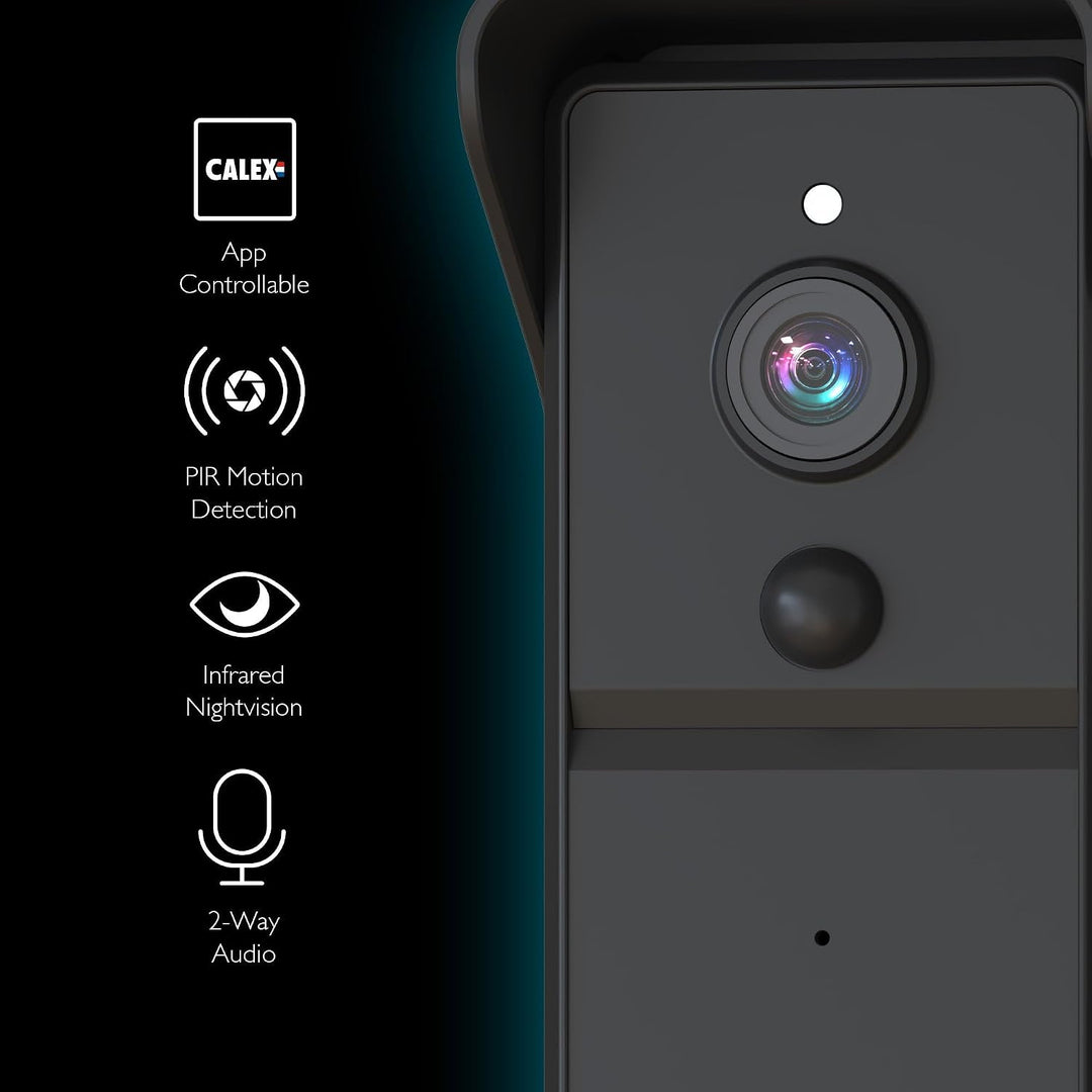 Smart Video-Türklingel Kabellos, WiFi, Full HD 1080P, Bewegungsdetektion, 2-Wege-Audio, Nachtsicht,