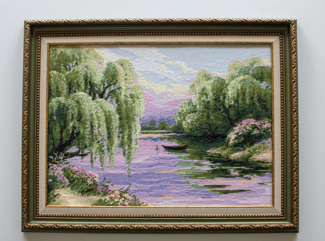 Riolis Kreuzstich Set Ruhiger Morgen, Zählmuster, 40x30cm