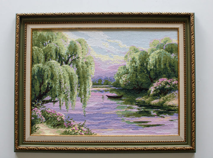 Riolis Kreuzstich Set Ruhiger Morgen, Zählmuster, 40x30cm