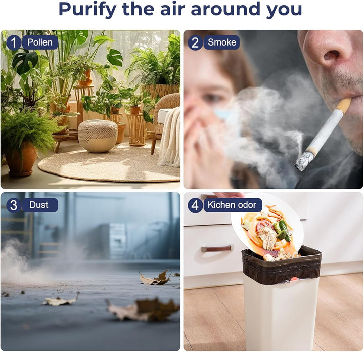Luftreiniger Allergiker, HEPA Luftfilter gegen Schimmel, Staub und Tierhaare 305m³/h CADR bis zu 0,3