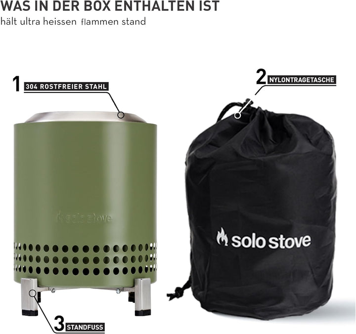 Solo Stove Mesa XL Tischfeuer Outdoor | Raucharmer Mini Tischkamin, Deko für Garten, Terrasse und Ba