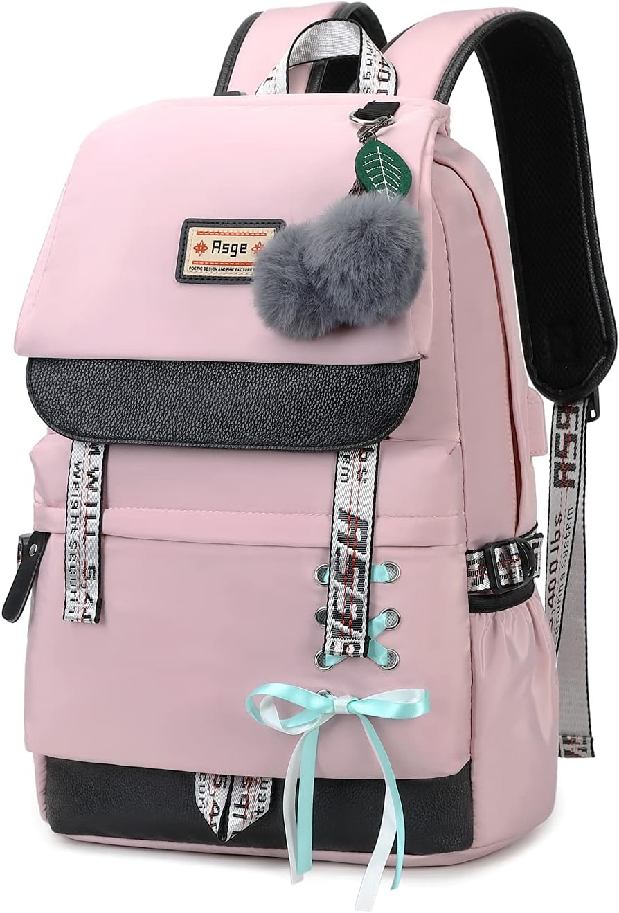 Asge Schulrucksack Mädchen Schulranzen Jungen Schultasche mit Ergonomischem Design Rucksack Campus B