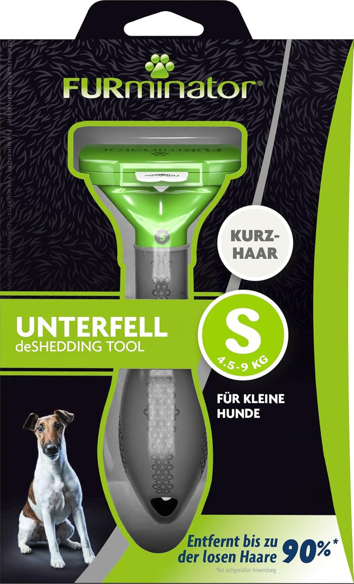 FURminator deShedding-Tool Hund Grösse S Kurzhaar - Hundebürste für kleine Hunde zur Entfernung der