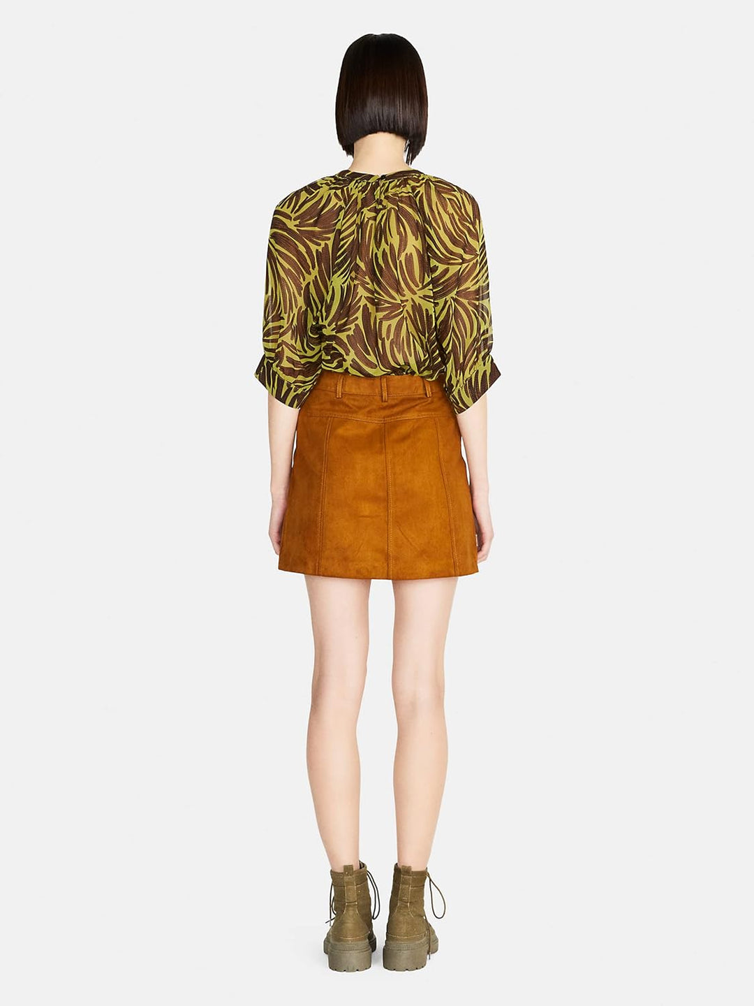 SISLEY Damen Skirt 42 Brown 30d, 42 Brown 30d